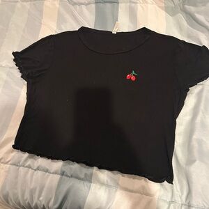 Lettuce trimmed crop top